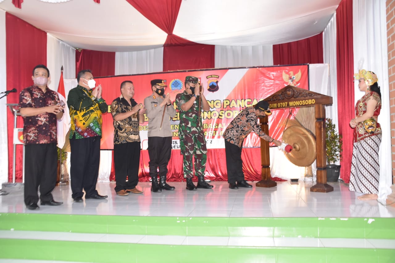 Kodim bersama Pemda Canangkan Kampung Pancasila Kabupaten Wonosobo