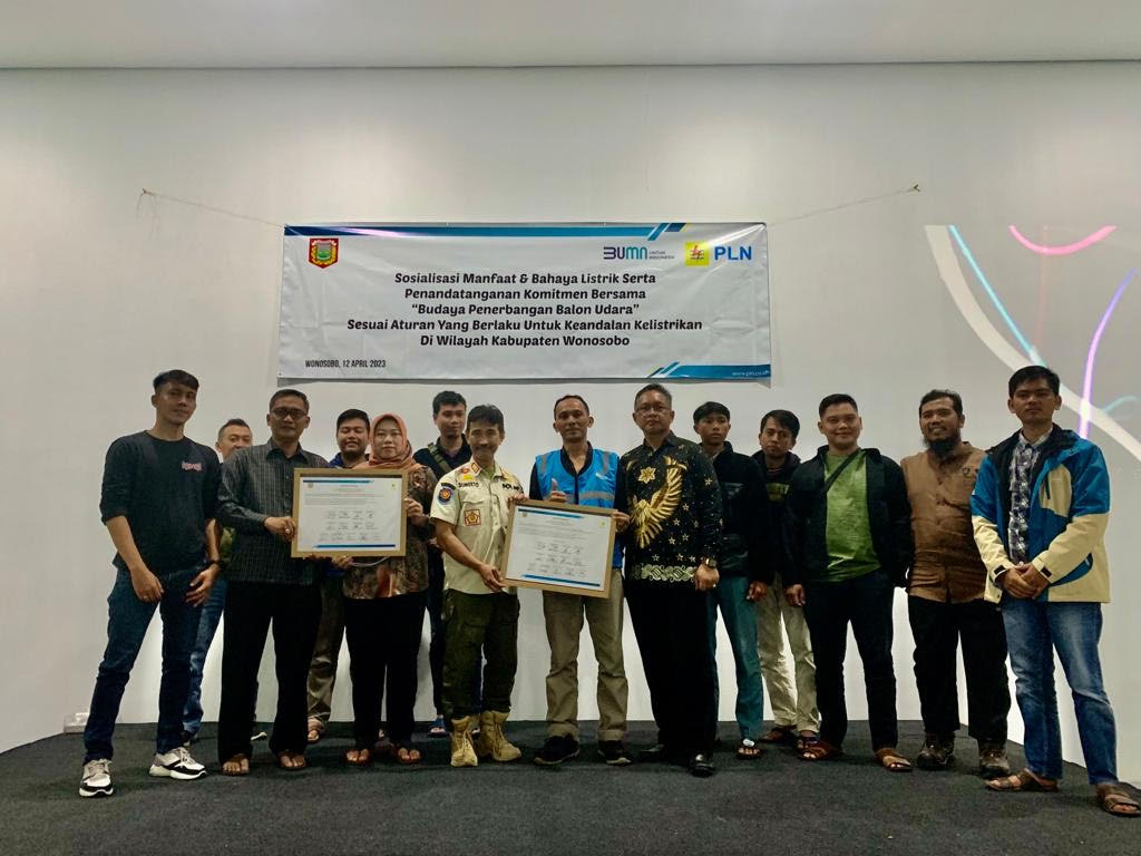 Siap Kawal Penerbangan Balon Yang Aman, Komunitas Balon Wonosobo Tanda Tangani Komitmen Bersama PLN dan OPD Terkait